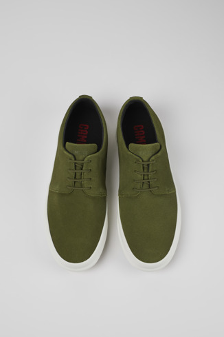 Chasis Zapato blucher de nobuk verde para hombre