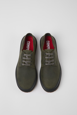 Alternative image of K100838-002 - Brutus Trek MICHELIN - Dark green nubuck shoes for men