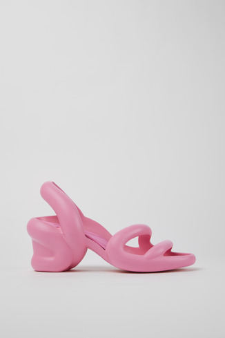 Side view of Kobarah Pink unisex sandal