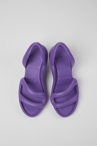 Overhead view of Kobarah Purple Synthetic Sandal for Men