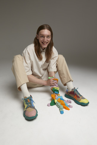 Alternative image of K100845-004 - Twins - Sneakers multicolores de piel y nobuk para hombre
