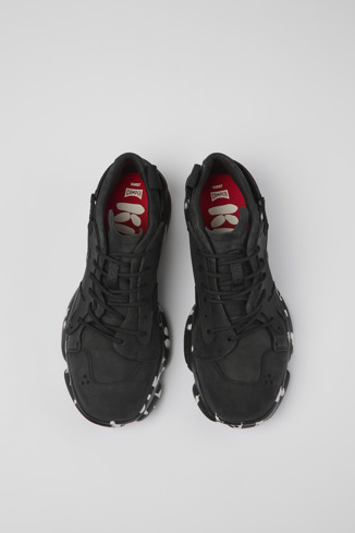 Overhead view of Karst Black Nubuck/Textile Sneaker for Men