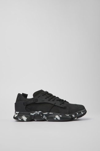 Side view of Karst Black Nubuck/Textile Sneaker for Men