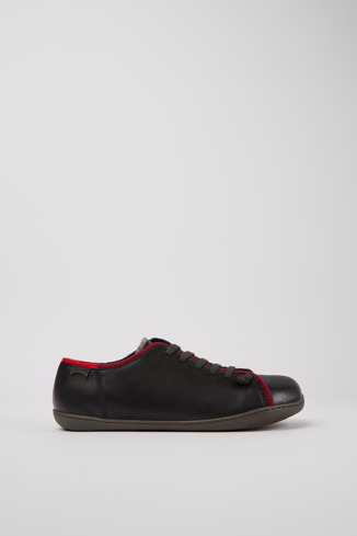 Alternative image of K100857-001 - Twins - Black leather and wool shoes for men