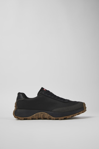 Side view of Drift Trail VIBRAM Black Textile/Nubuck Sneaker for Men