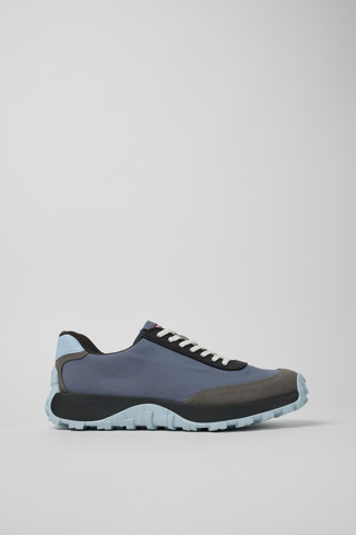 Side view of Drift Trail VIBRAM Gray Textile/Nubuck Sneaker for Men
