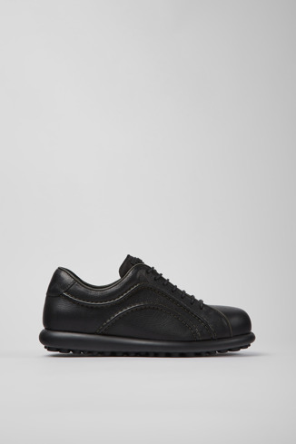 Side view of Pelotas Black vegetable tanned leather  shoes for men