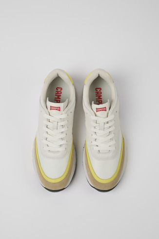 K100876-005 - Twins - 男款白色和米色皮革運動鞋