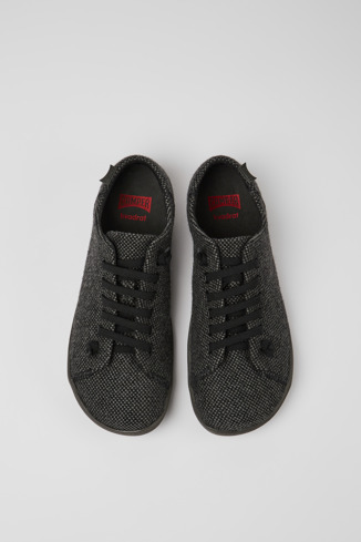 Alternative image of K100878-002 - Peu - Sapatos em lã e viscose cinzentos para homem