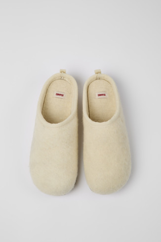 Alternative image of K100880-001 - Wabi - Pantofola da uomo in lana beige