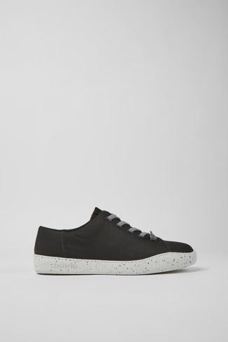 Side view of Peu Touring Gray textile sneakers for men