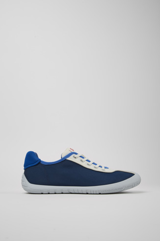 Side view of Peu Path Multicolored Textile Sneaker for Men