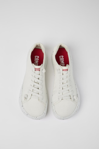 Overhead view of Peu Stadium White textile sneakers for men