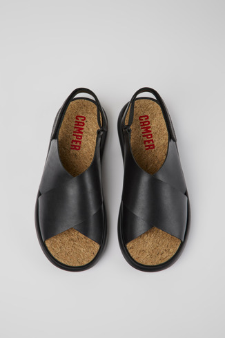 Alternative image of K100897-001 - Pelotas Flota - Black leather sandals for men