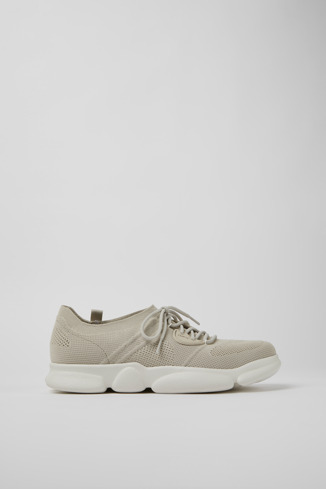 Side view of Karst Gray textile sneakers for men