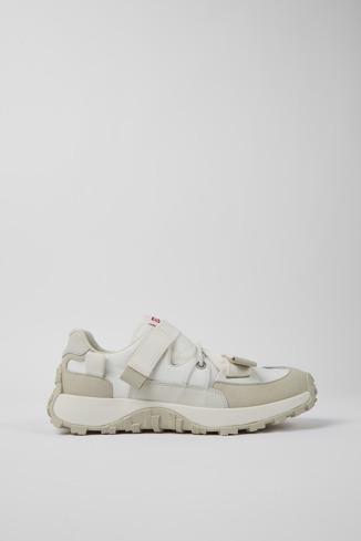 K100905-001 - Drift Trail - Sneaker d’home de teixit i nubuc de color blanc