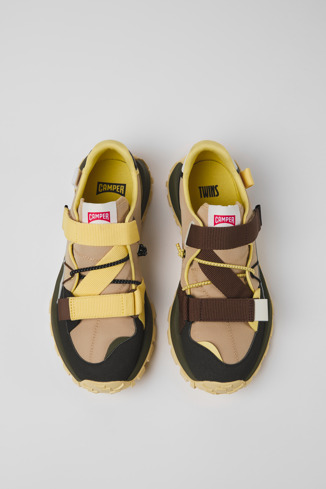 K100905-004 - Twins - Sneaker d’home de teixit i nubuc multicolor