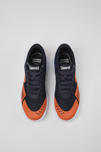 Overhead view of Camper x INEOS Blue and Orange Textile Sneakers for Men