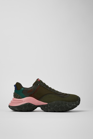 Side view of Pelotas Mars Multicolored textile and nubuck sneakers for men