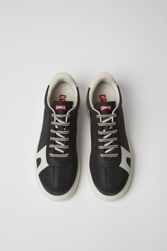 Overhead view of Runner K21 MIRUM® Black MIRUM® textile sneakers for men