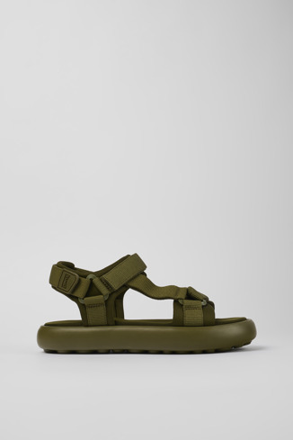Side view of Pelotas Flota Green Textile Sandal for Men