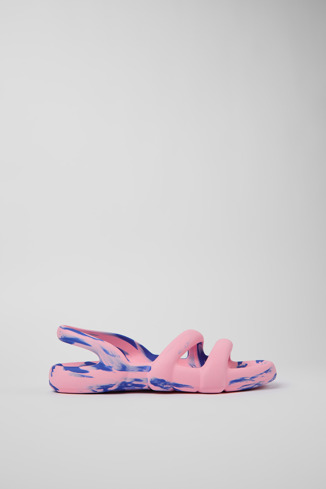 Side view of Kobarah Flat Multicolored Synthetic Sandal for Men