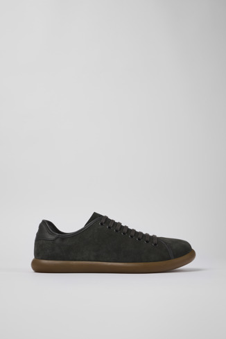 Side view of Pelotas Soller Gray Nubuck/Leather Sneaker for Men
