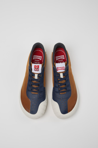 Overhead view of Camper x INEOS Multicolored Textile Sneakers for Men