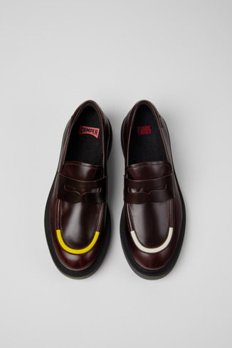 Twins Bordeaux leren schoen voor heren
