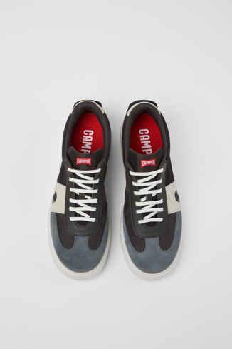 Overhead view of Runner K21 Multicolor Textile and Nubuck Sneakers for Men.