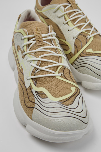 Close-up view of Karst Multicolored Recycled PET Men's Sneakers.