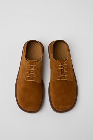 Overhead view of Don Brown Nubuck Men's Shoe.