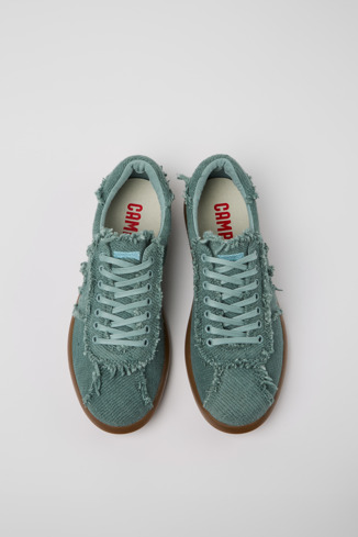 Overhead view of Pelotas Soller Green Organic Cotton Sneakers for Men.