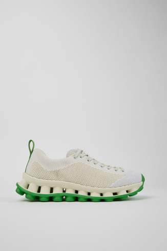 K101036-008 - Camper x SUNNEI - PELOTISSIMA - Sneakers de tejido blancas y verdes para hombre.
