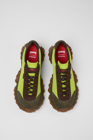 Overhead view of Karst Trek - GORE-TEX Multicolor Textile and Nubuck Sneakers for Men.