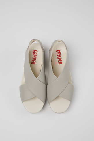 Overhead view of Balloon Grey sandal for women