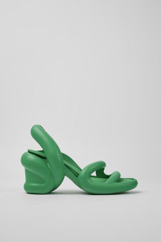 Side view of Kobarah Green unisex sandals