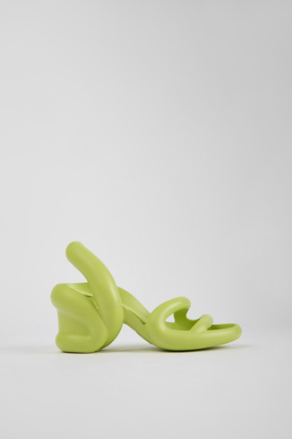Side view of Kobarah Lime unisex sandals