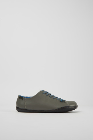 Side view of Peu Gray leather shoes for women