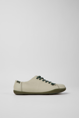Side view of Peu Gray leather shoes for women