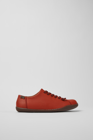 Peu Chaussures en cuir rouge pour femme