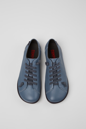 Overhead view of Peu Gray Leather Shoes for Women