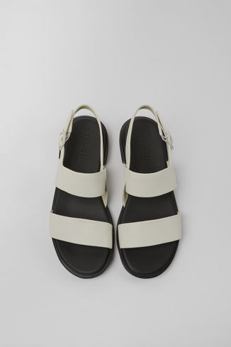 Alternative image of K200573-010 - Edy - White leather sandals for women