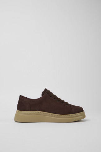 Runner Up Baskets en nubuck marron pour femme