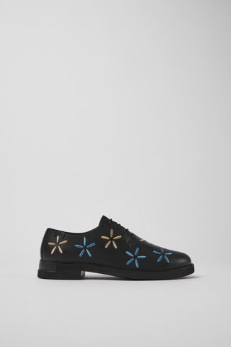 Alternative image of K200685-026 - Twins - Sapatos em couro pretos para mulher