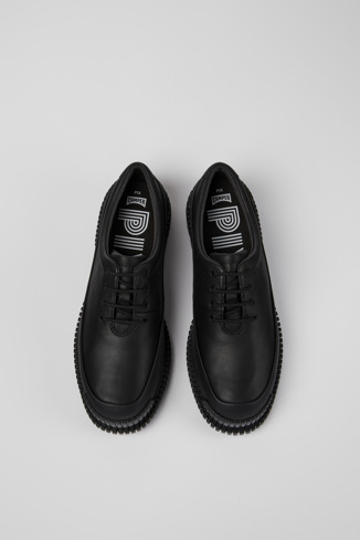 Pix Czarne sznurowane buty ze skóry