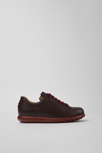 Side view of Pelotas XLite Burgundy leather shoes for women