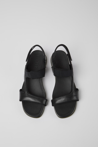 Overhead view of Atonik Black Sandals for Women