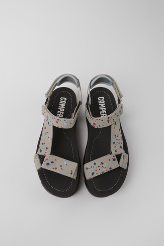 Alternative image of K200851-014 - Oruga Up - Wielokolorowe sandały z PET z efektem plam z farby