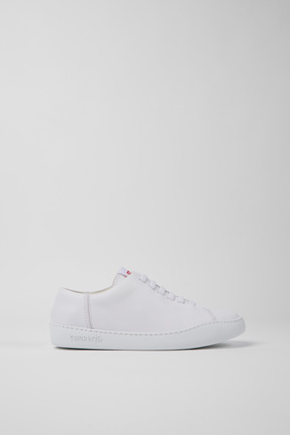 Side view of Peu Touring Women's white sneaker